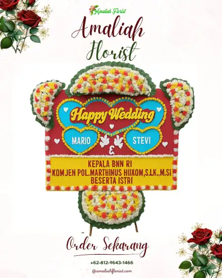 Papan Bunga Pernikahan Candimulyo